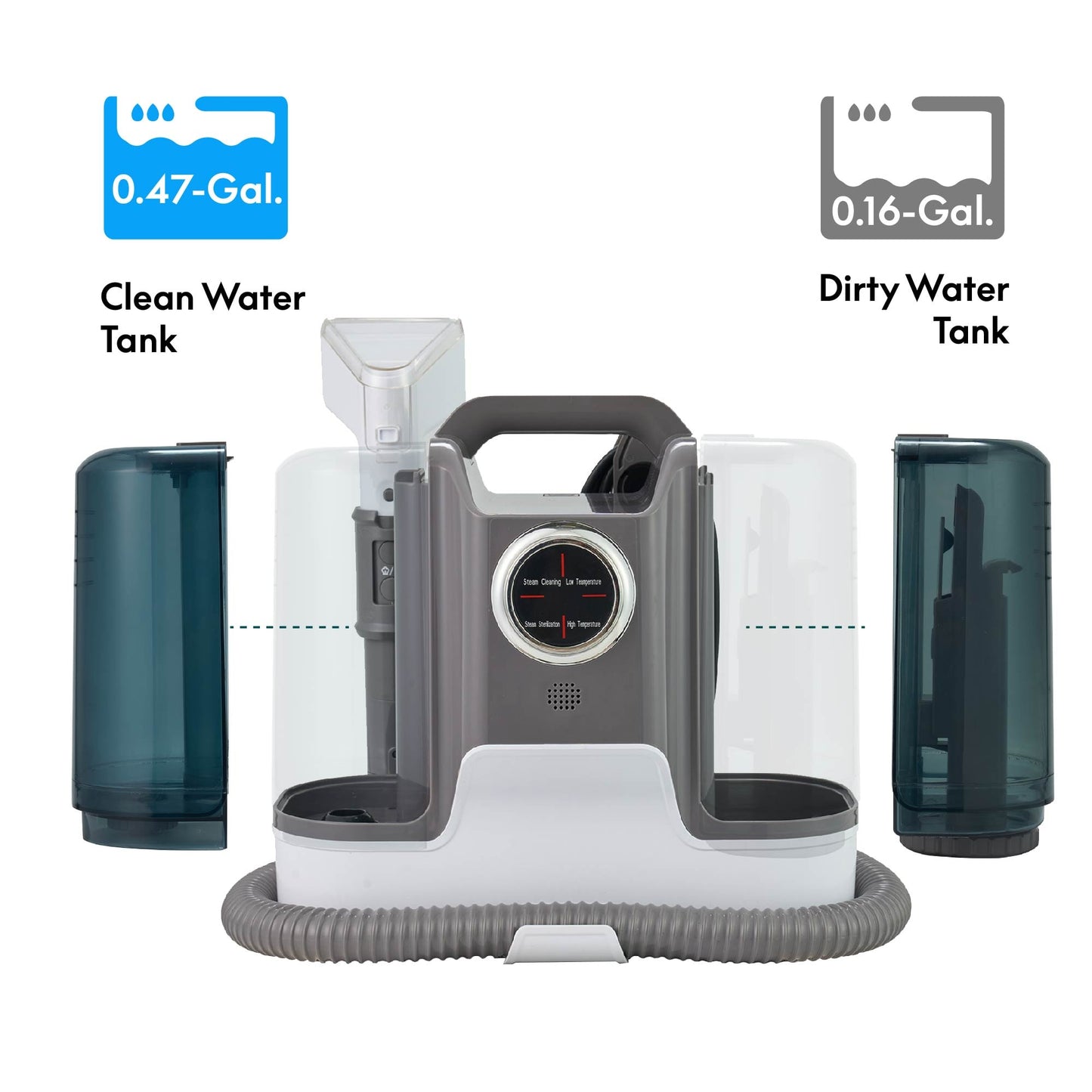 Steam Cleaner, Portable Carpet And Upholstery Cleaner, Spot Cleaner For Pets, Stain Remover For Carpet