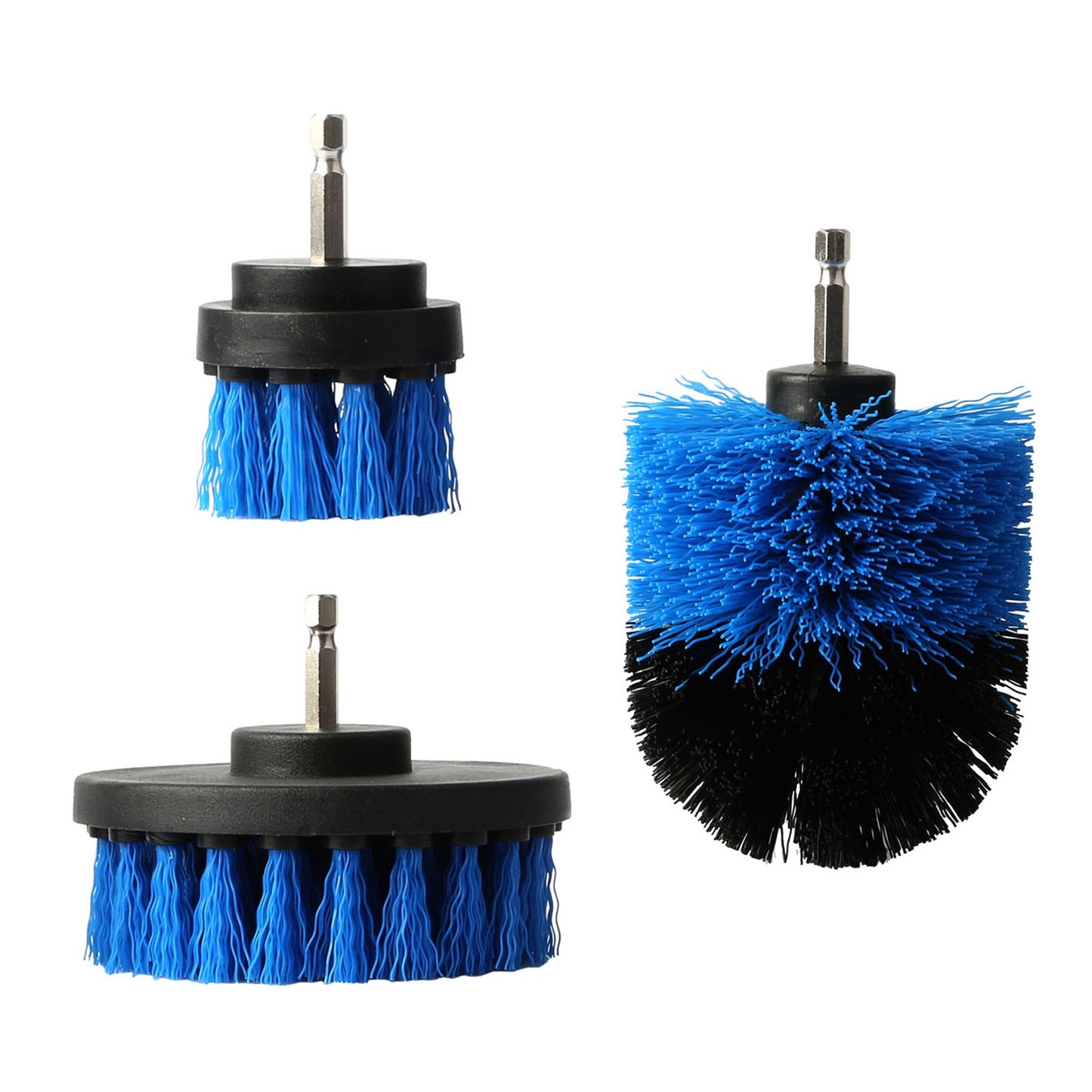 3Pcs Per Set Drill Brush Power Scrubber Cleaning Brush For Car Carpet Wall Tile Tub Cleaner Combo Brush Only
