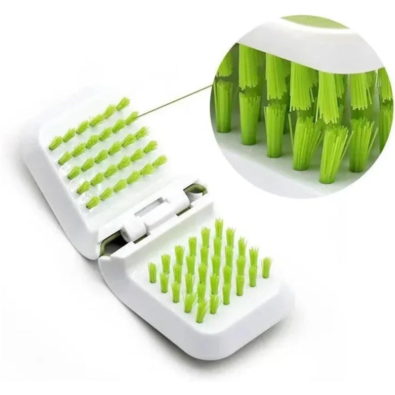 Multi-Purpose Car Seat Belt Cleaning Brush Double-Sided U-Shaped Folding Interior Seat Belt Cleaning Tool