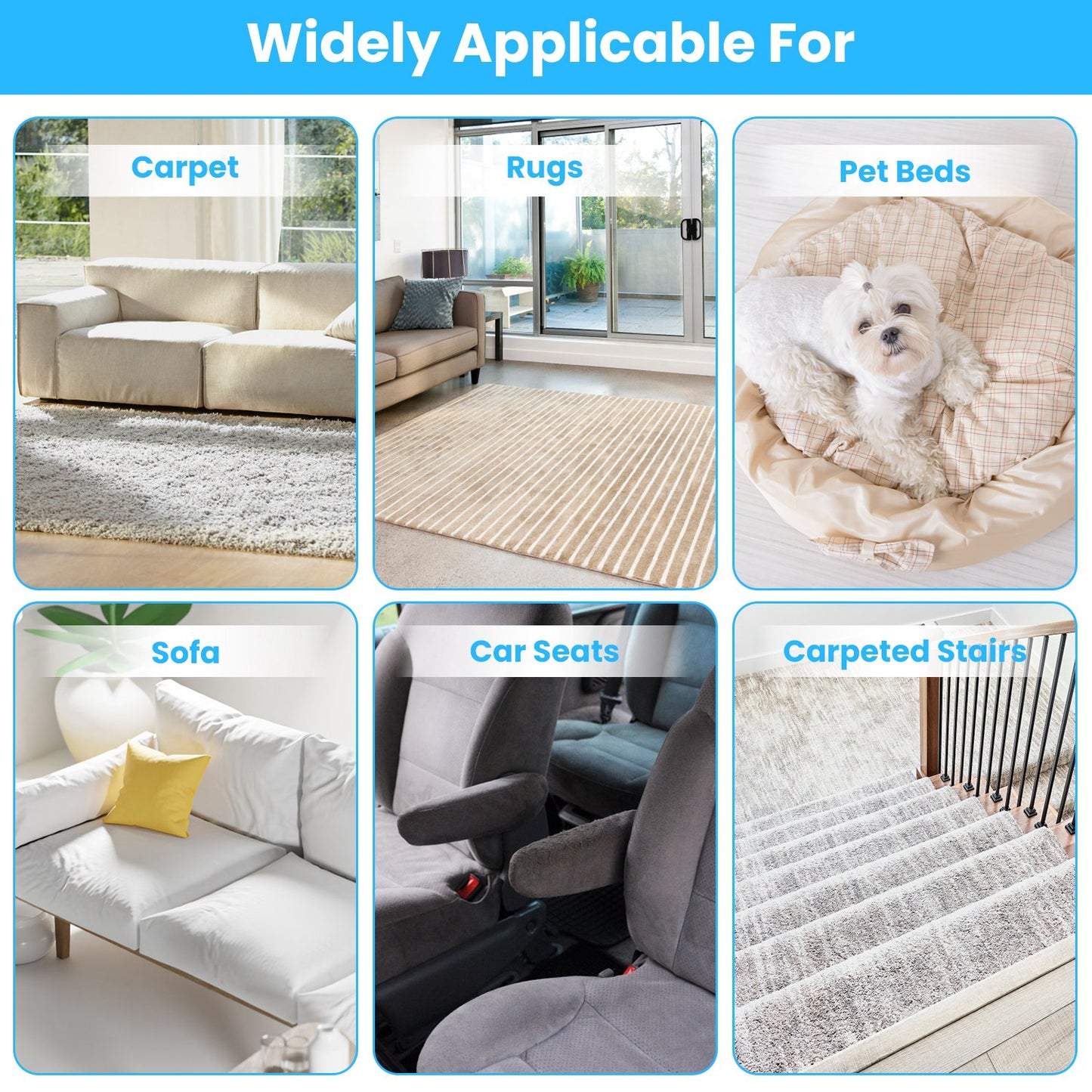 Pet Hair Removal Rake With 54.33in Adjustable Telescopic Rod