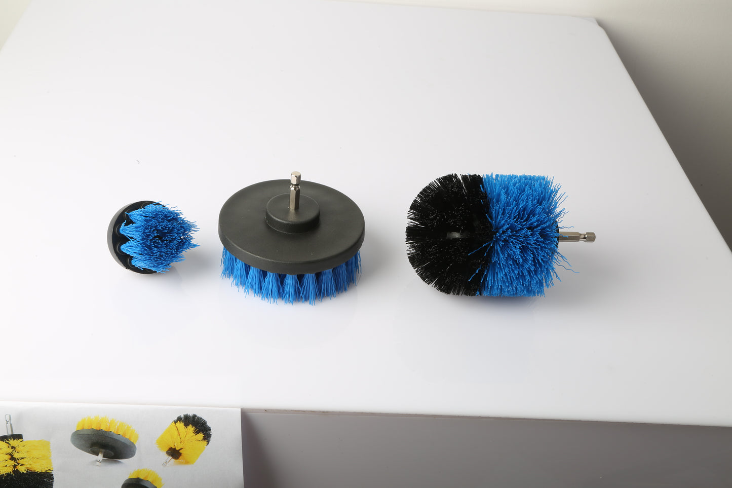 3Pcs Per Set Drill Brush Power Scrubber Cleaning Brush For Car Carpet Wall Tile Tub Cleaner Combo Brush Only